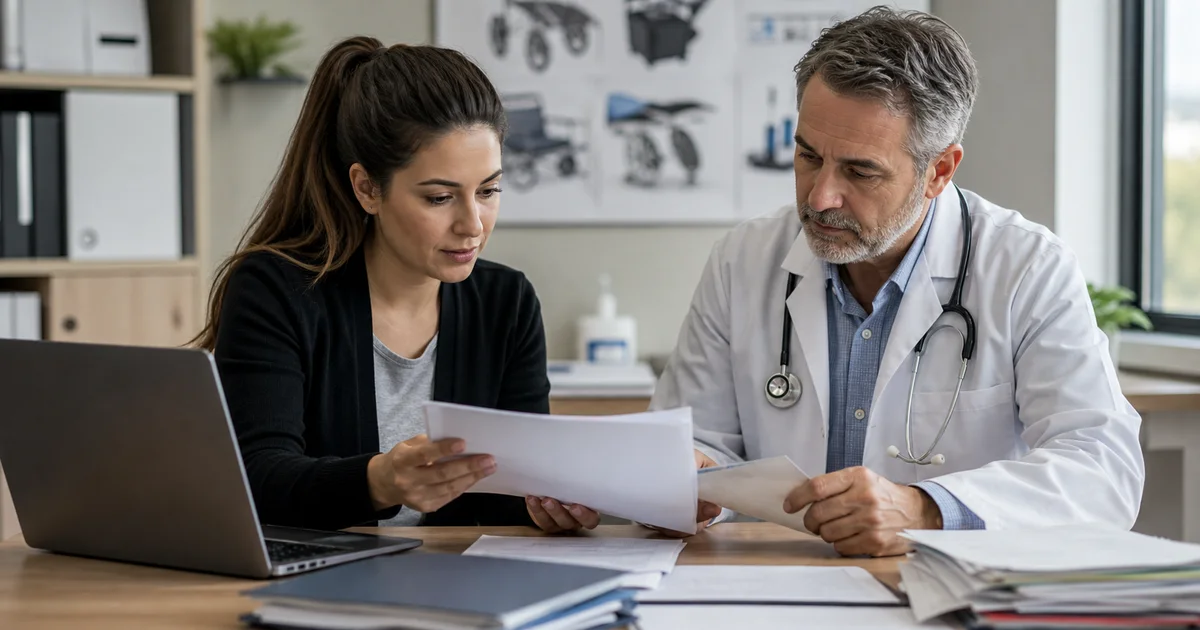 Durable Medical Equipment Document Request Workflow: administrative support illustration