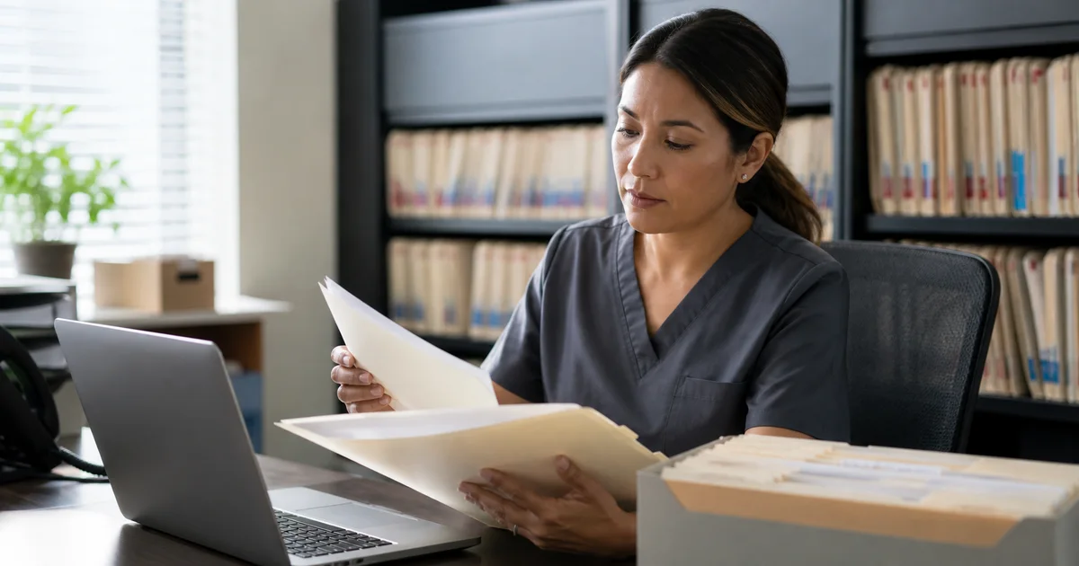 Medical Record Amendment Request Intake Workflow: medical records illustration