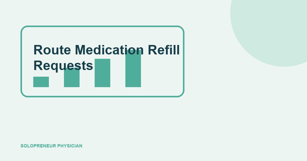 Route Medication Refill Requests: patient communication illustration