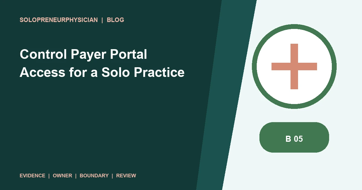 Control Payer Portal Access for a Solo Practice: access and security illustration