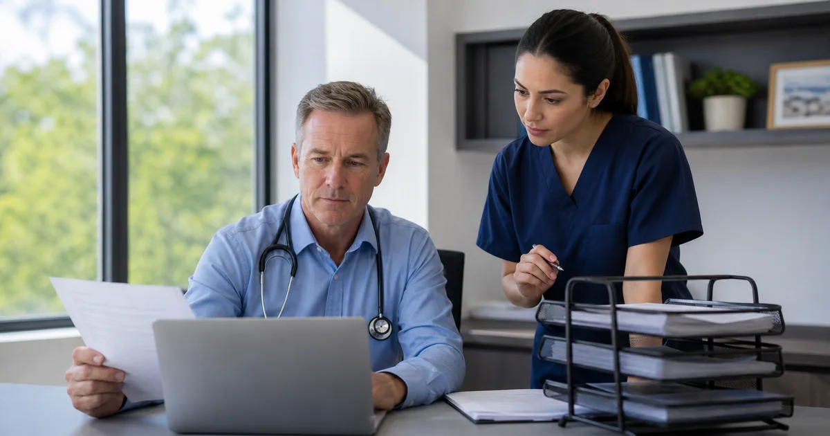 Specialist Report Follow-Up Workflow for an Independent Practice: referral management illustration